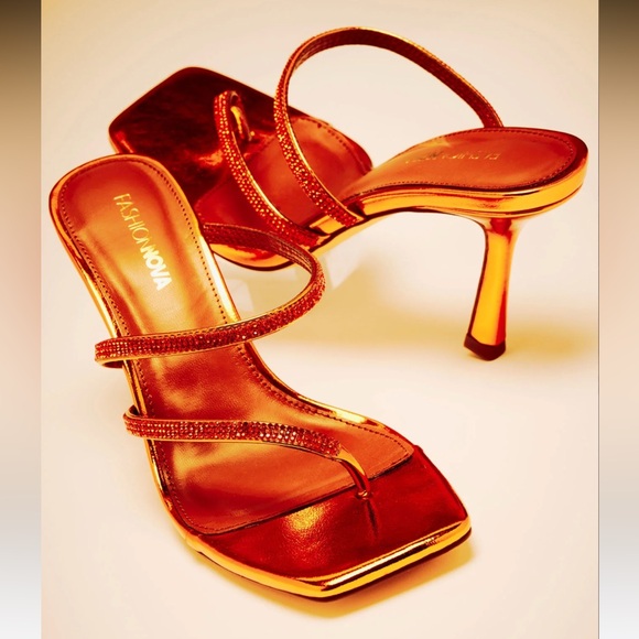 Fashion Nova Shoes - All Love Heeled Mules - Orange